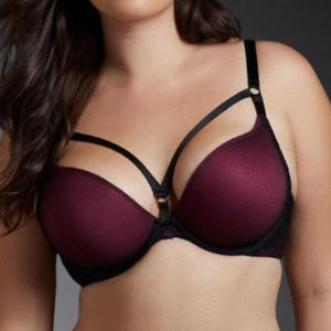 Torrid Strappy Fishnet Lace Push-Up Bra 46DDD Sexy